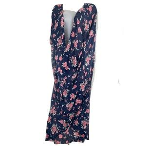 TORRID Size XL￼ Floral High Low Babydoll Kimono Sheer Short Sleeve Top